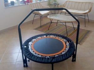 home fitness trampolino in casa